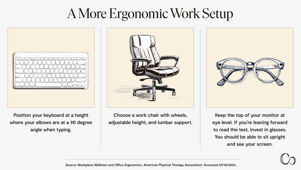 Things to avoid with degenerative disc disease: A more ergonomic work setup