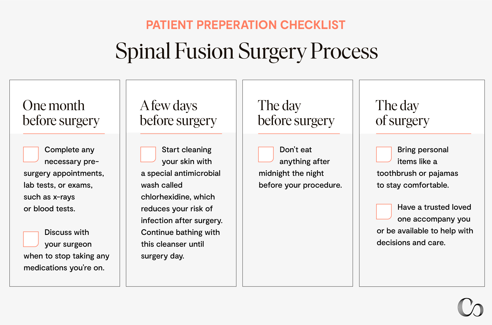 Post Spinal Surgery Checklist.pdf The Patient’s Guide To Scoliosis Surgery - Commons Clinic