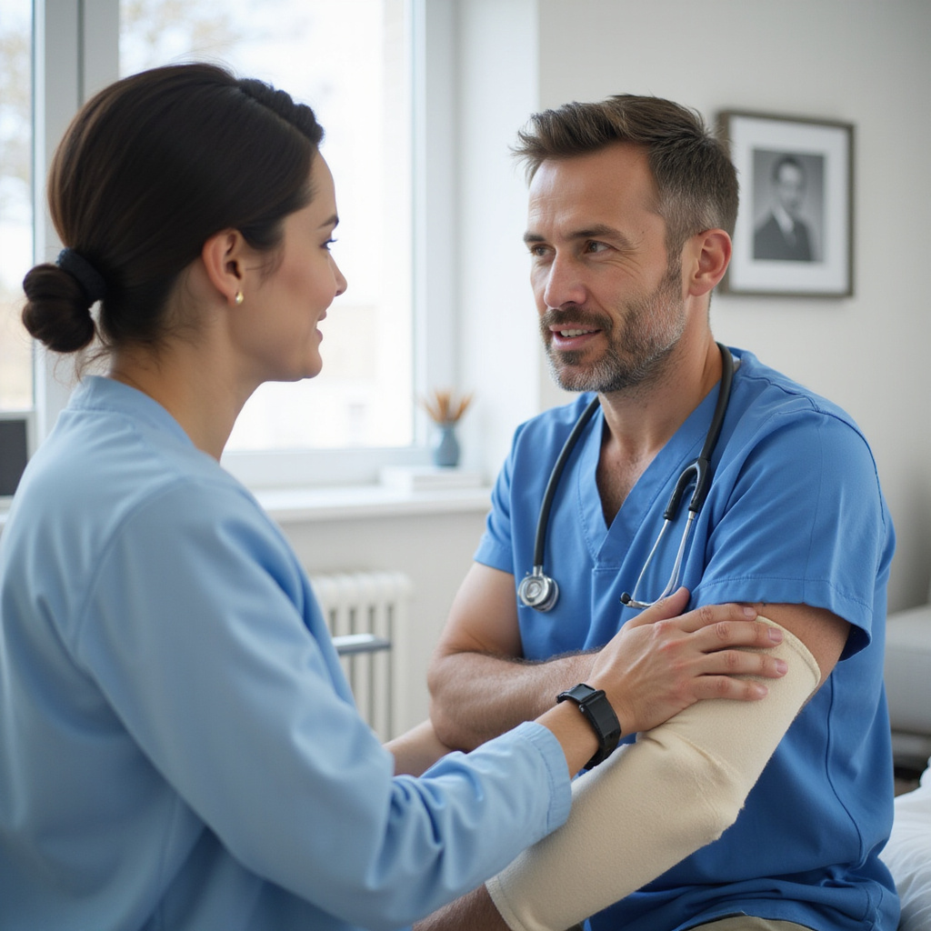 ALT TEXT: Doctor in a white coat listening compassionately to an injured patient seated on an exam table in a bright clinic room. hip exercise exercise programs for prehabilitation cancer research uk exercise orthopaedics surgery lung cancer surgery perioperative care cancer surgery injury cancer surgery lung cancer prehabilitation surgery prehabilitation program exercises cancer prehabilitation programs surgery cancer treatment physical therapy incentive spirometer exercise prehabilitation cancer treatment exercise prehabilitation programs surgery surgery injury surgery physiotherapy nutrition surgery cancer cancer physical therapy surgery nutrition joint replacement surgery exercise sports medicine surgery exercise programs for prehabilitation lobectomy hip exercise programs for prehabilitation prehabilitation programs cancer surgery exercise physiotherapy cancer cancer cancer surgery nutrition injury surgery exercise exercise cancer exercises physiotherapy physical therapy exercise injury physiotherapy nutrition lung cancer surgery lobectomy orthopaedics joint replacement surgery cancer prehabilitation program cancer exercise programs for prehabilitation nutrition joint replacement surgery physical activity cancer cancer orthopaedics nutrition exercise surgery lobectomy nutrition nutrition cancer nutrition education exercise programs for prehabilitation exercise programs for prehabilitation cancer cancer cancer education exercise physical activity physiotherapy exercise surgery physical therapy nutrition perioperative care surgery exercise cancer nutrition cancer injury physiotherapy cancer sports medicine cancer surgery exercise physical therapy exercise physical therapy exercise surgery nutrition prehabilitation surgery surgery exercise surgery lung cancer exercise cancer hip surgery