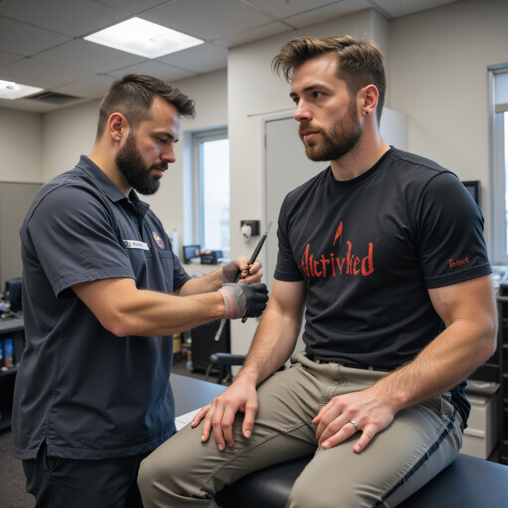 ALT TEXT: Injured player undergoing strength and reflex tests by a sports doctor in a clinic risk factors sprains strains fractures stress fractures risk factors sports injuries sprains sports medicine risk factors sports injury risk factors stress fractures sports injury athletic injury evaluation physical examination fractures sprains diagnosis strains biomechanics risk assessment risk factors sports medicine sports injuries sports medicine sports injury sports medicine sports injury sports injuries sports injuries sports injury evaluation strains athletic injury evaluation fractures sprains medical history sports medicine sports injuries repetitive stress injuries risk assessment athletic injury evaluation evaluation of sports injuries sports injuries stress fractures sports injury sports injury athletic injury evaluation fractures preparticipation physical evaluation sports medicine sports medicine medical history preparticipation physical evaluation diagnostic tests diagnostic tests sports injury sports medicine sports injuries evaluation of sports injuries athletic injury evaluation sprains evaluation fractures diagnosis sports injuries athletic injury evaluation evaluation of athletics injuries sports injuries sports injuries physical examination athletic injury evaluation stress fractures sports medicine evaluation of athletics injuries diagnosis sports injury sports injury strains sports injury risk factors biomechanics risk assessment sports injury stress fractures athletic injury evaluation physical examination sports injuries medical history sprains sprains athletic injury evaluation sports medicine risk factors sports injury athletic injury evaluation risk assessment stress fractures athletic injury evaluation sports injuries medical history sports medicine stress fractures evaluation of sports injury evaluation of athletics injuries athletic injury evaluation sports injury fractures sports injuries sports injuries diagnosis evaluation athletic injury evaluation evaluation evaluation diagnosis fractures stress fractures sports injury risk factors sports medicine dislocations sports injury fractures