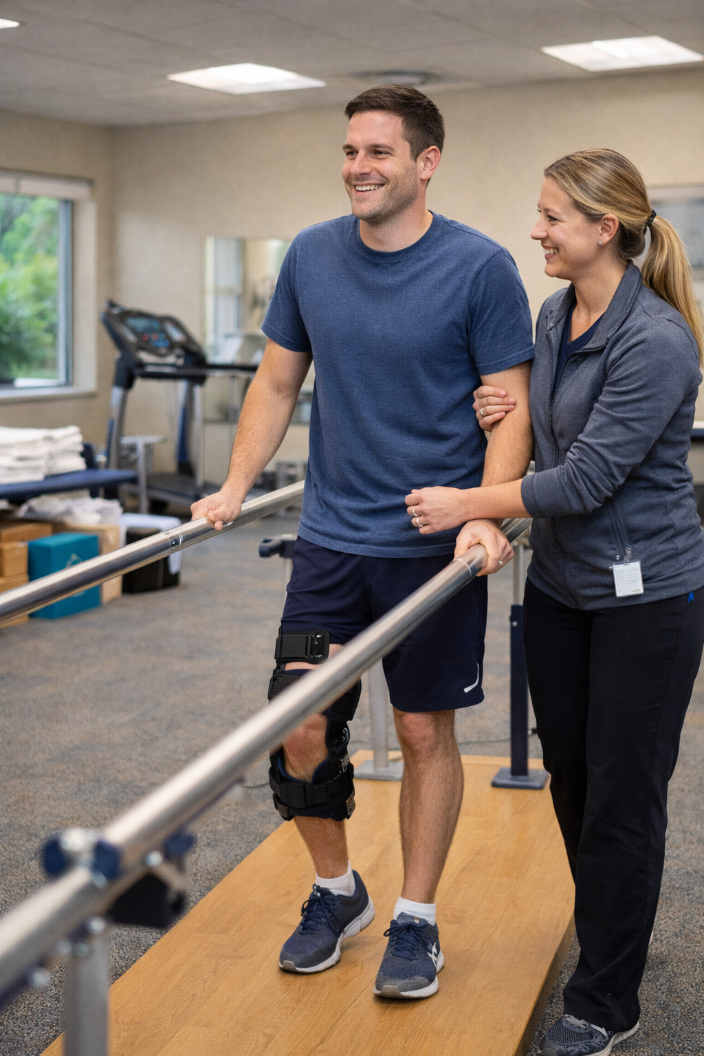 Patient practicing walking during physical therapy session after LCL reconstruction surgery surgery surgery knee lcl reconstruction surgery knee replacement surgery surgery surgery surgery surgery surgery surgery surgery surgery surgery surgery surgery