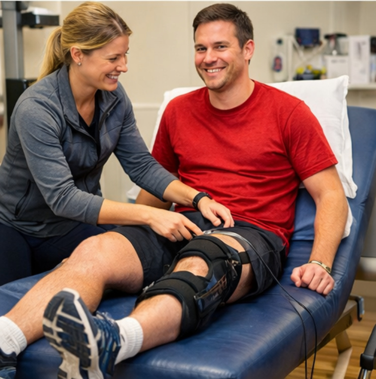 Physical therapist assisting patient with knee rehabilitation after LCL reconstruction surgery knee lcl reconstruction knee replacement surgery surgery surgery knee lcl reconstruction surgery knee lcl reconstruction surgery surgery knee lcl reconstruction surgery surgery surgery knee replacement surgery surgery surgery