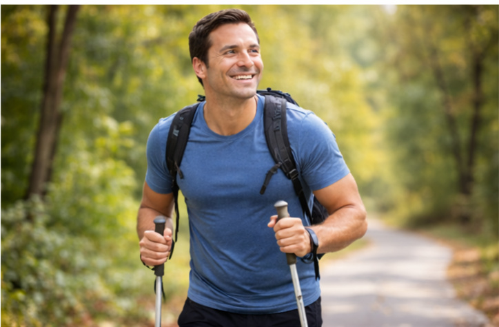 Man walking after an MCL Reconstruction.